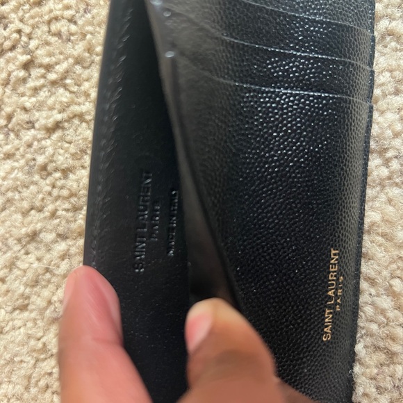 Yves Saint Laurent Black and Gold Clutch with Iconic Logo - Picture 11 of 14